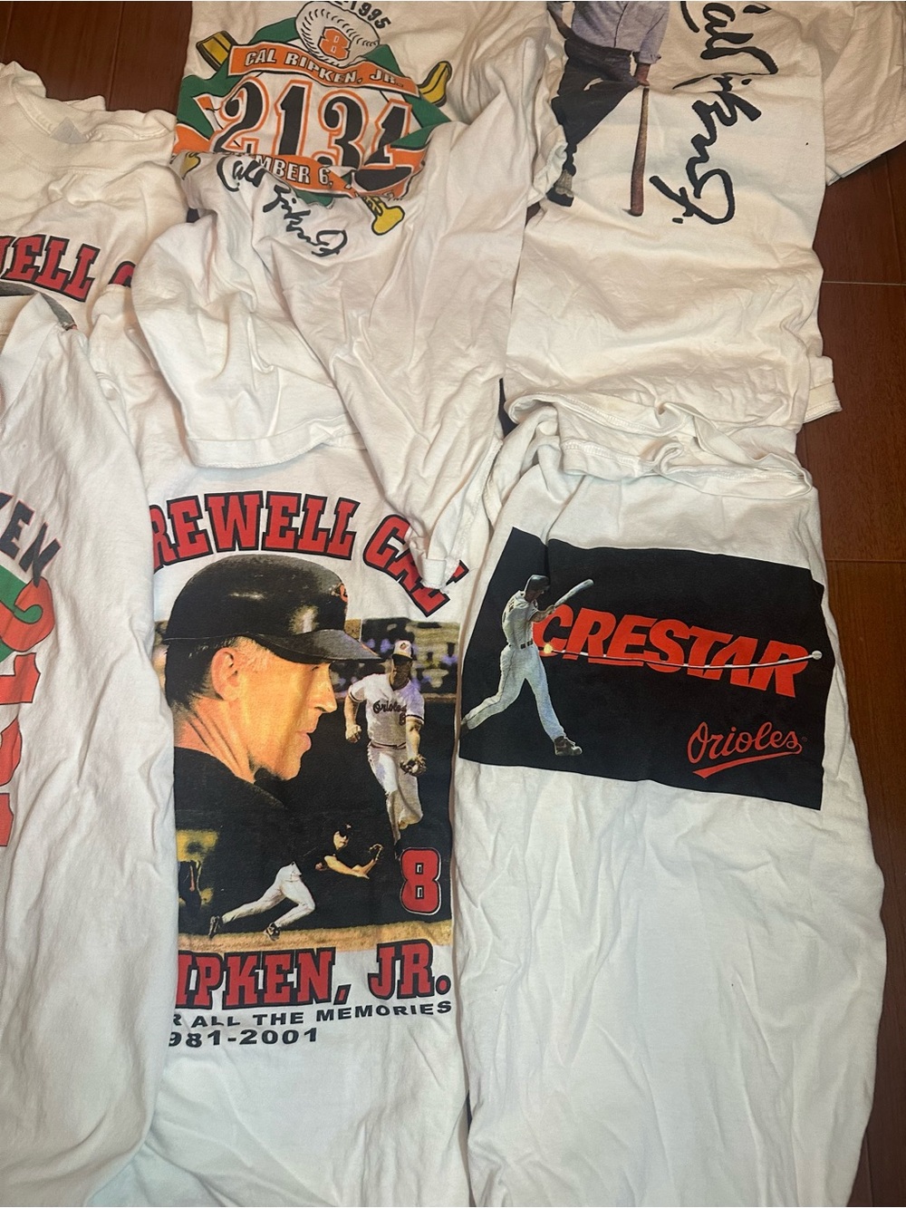 Vintage 90s Cal Ripken Jr. 6-Pack T-Shirt Lot - White Graphic Tees - Picture 6 of 10